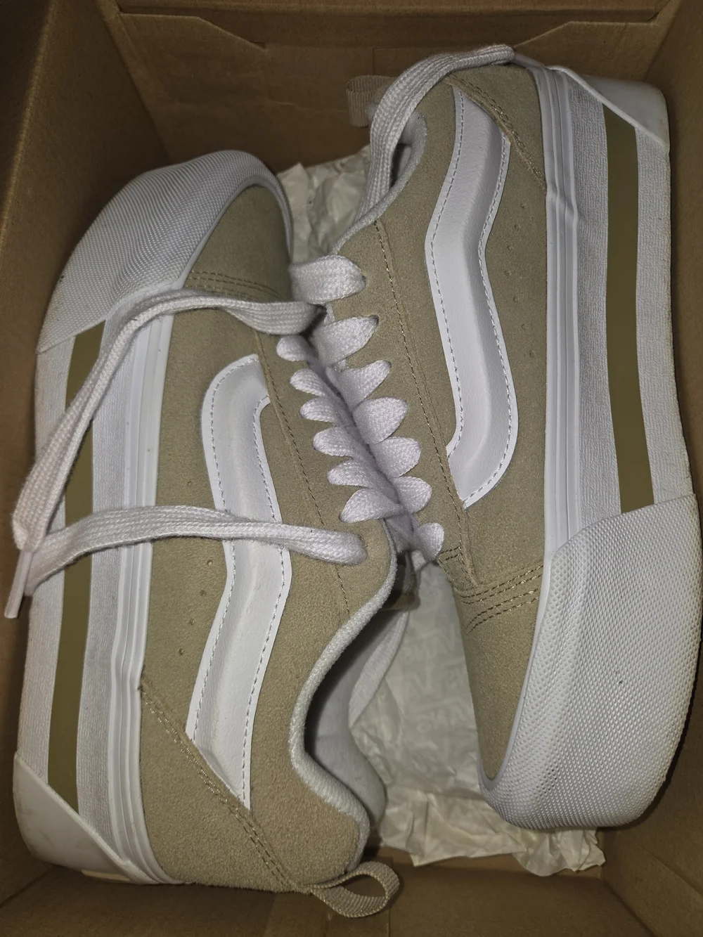 Vans Knu Stack Platform Sneakers in Cornstalk Brown